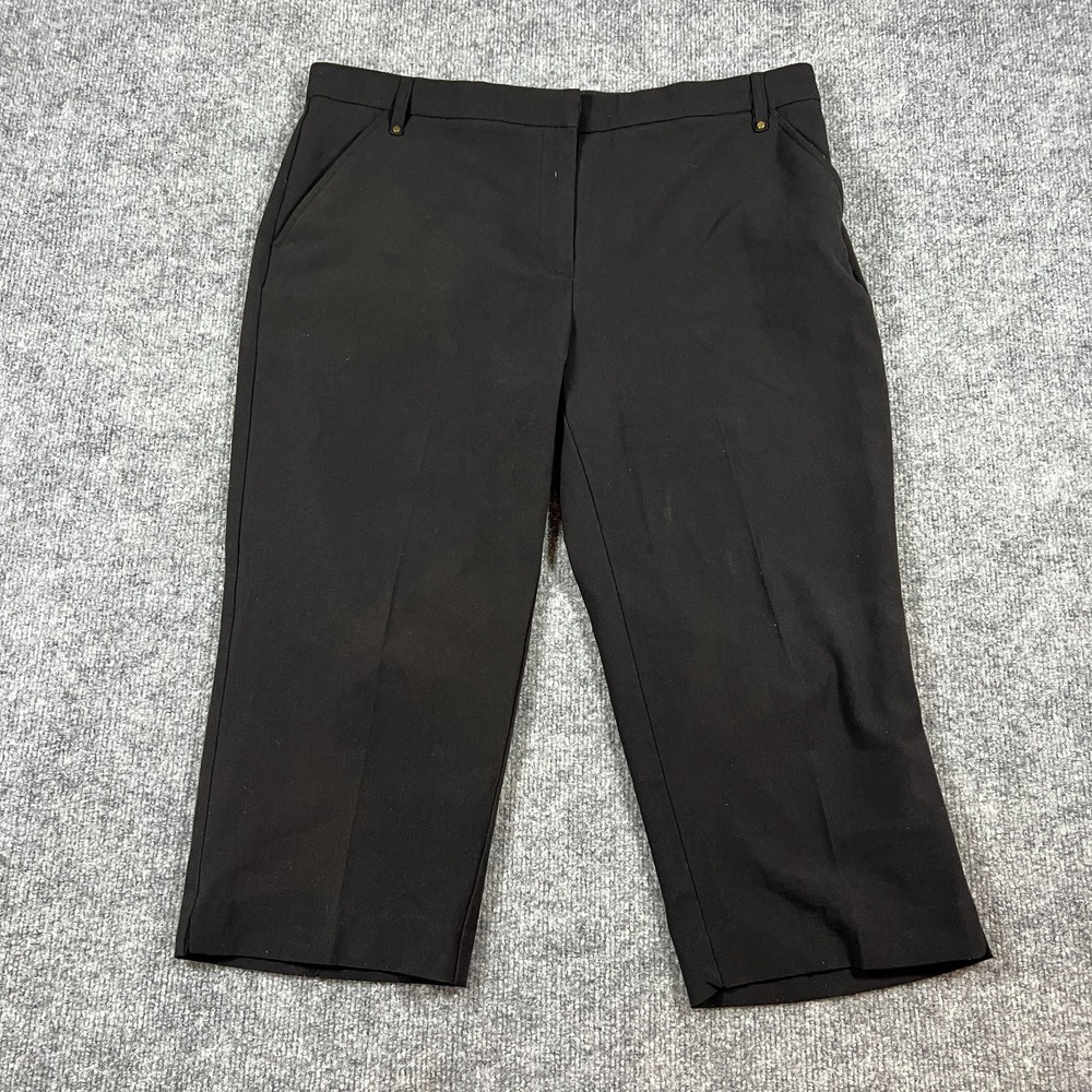 Briggs New York Dress Pants Womens 12 Black Rayon Stretch Waistband Business
